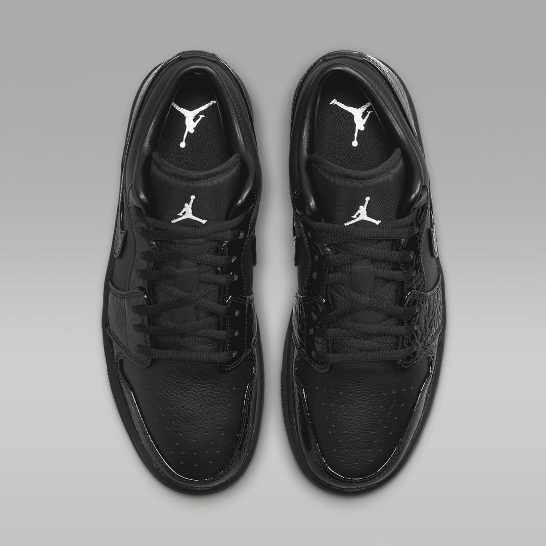 Tênis Nike Air Jordan 1 Low SE Patente Elefante Preto
