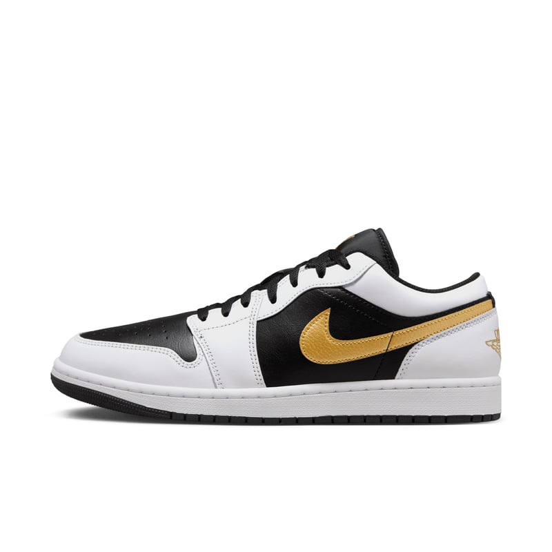 Tênis Nike Air Jordan 1 Baixo
Swoosh branco preto metálico
