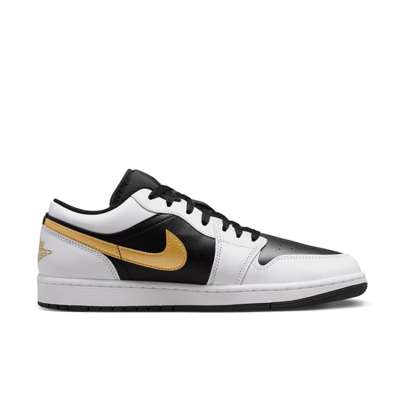 Tênis Nike Air Jordan 1 Baixo
Swoosh branco preto metálico