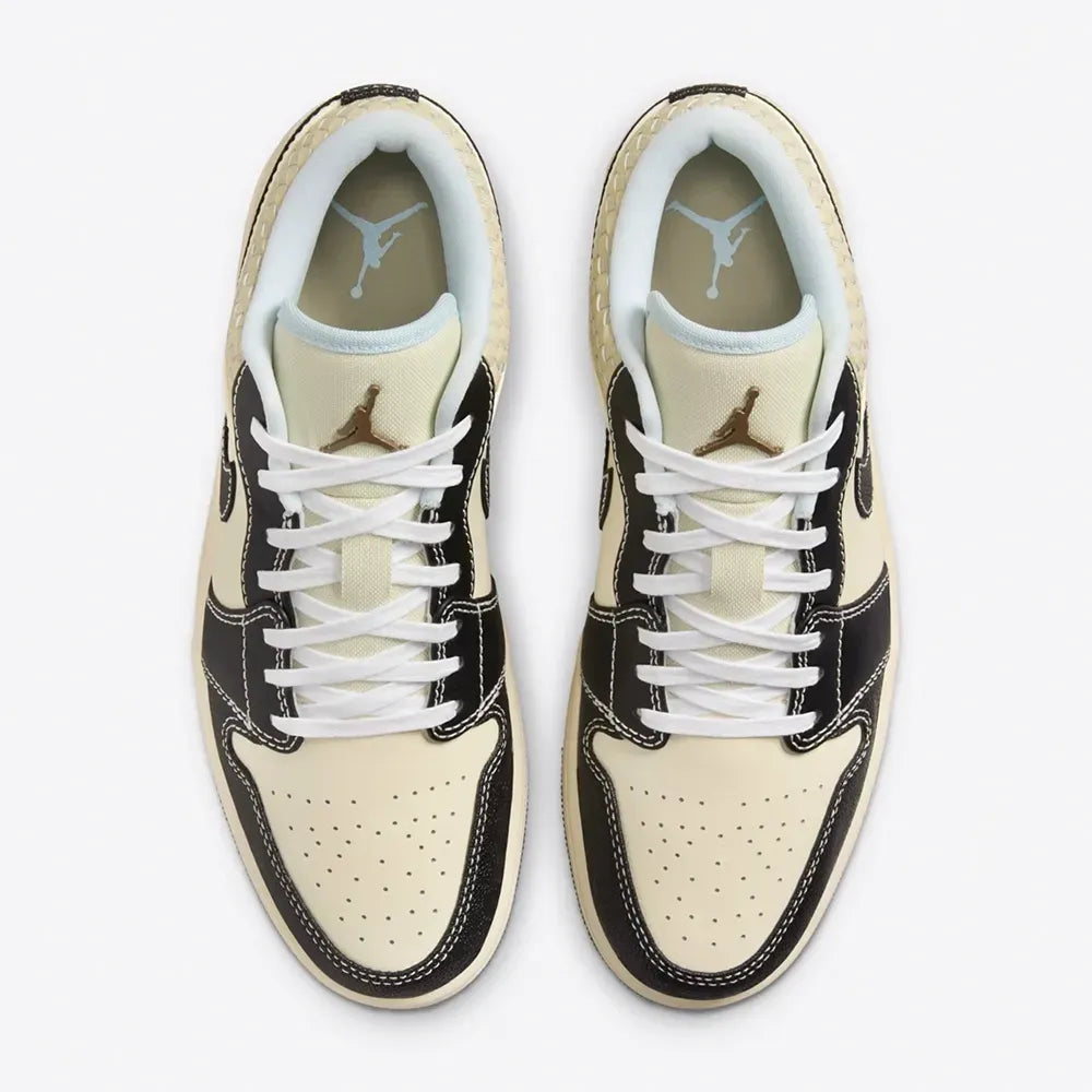 Tênis Nike Air Jordan 1 Low SE Coconut Milk Black Muslino