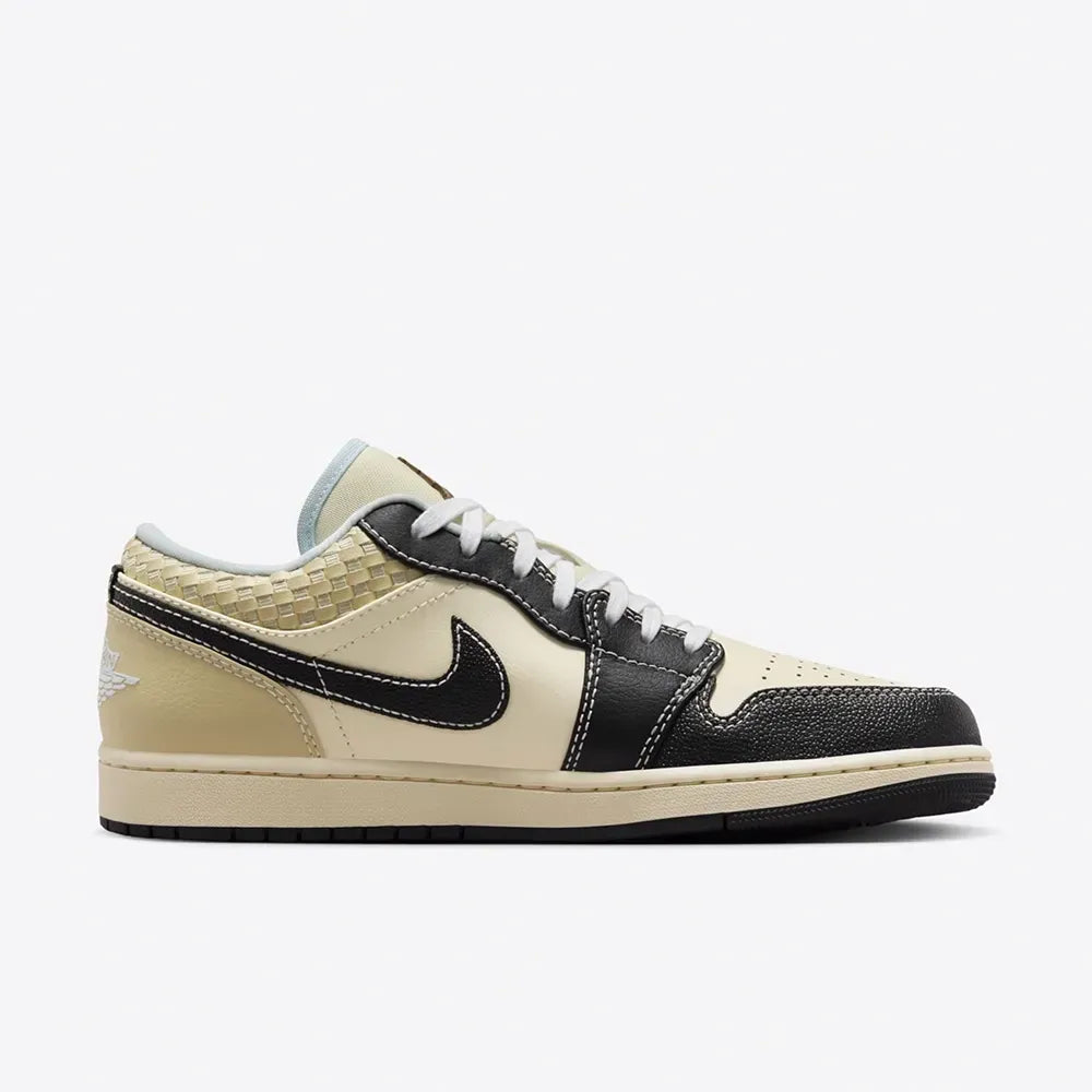 Tênis Nike Air Jordan 1 Low SE Coconut Milk Black Muslino