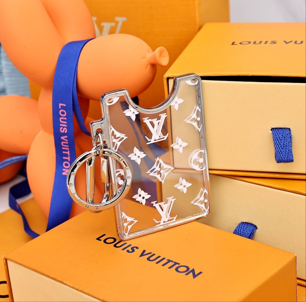 Chaveiro Louis Vuitton - Porta-cartões LV Prism ID Branco