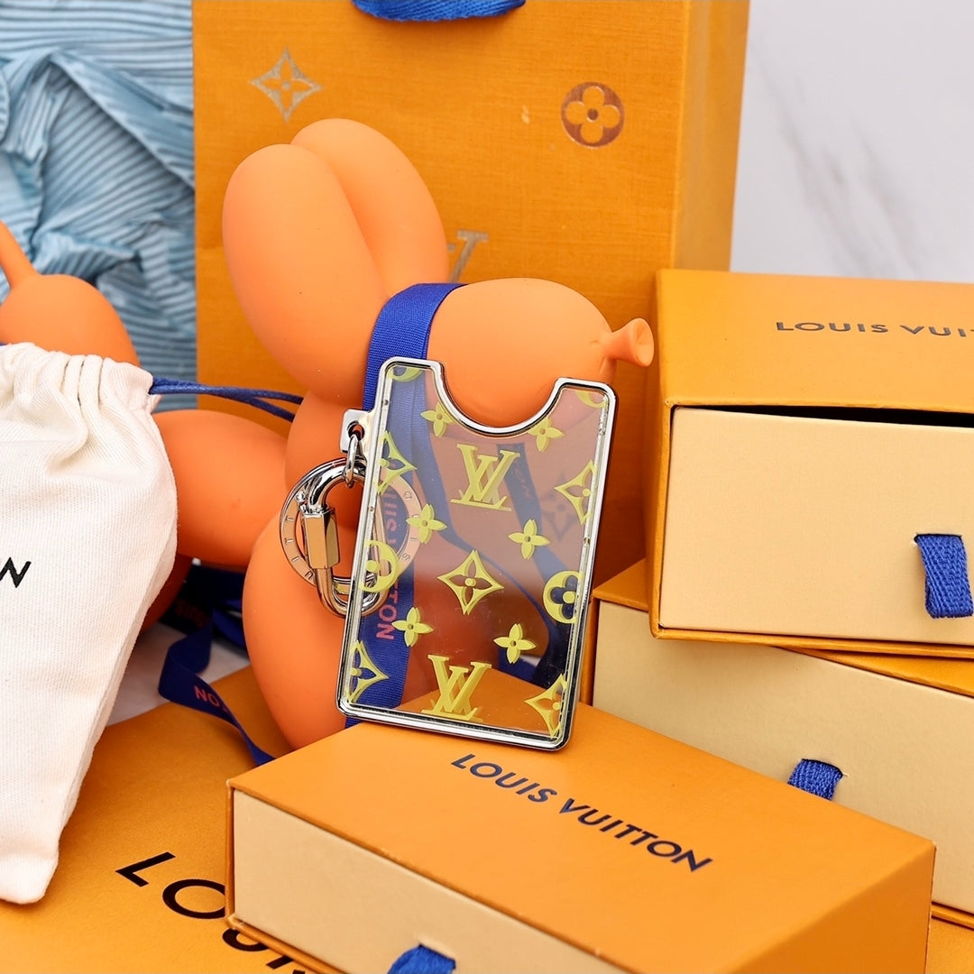 Chaveiro Louis Vuitton - Porta-cartões LV Prism ID Amarelo