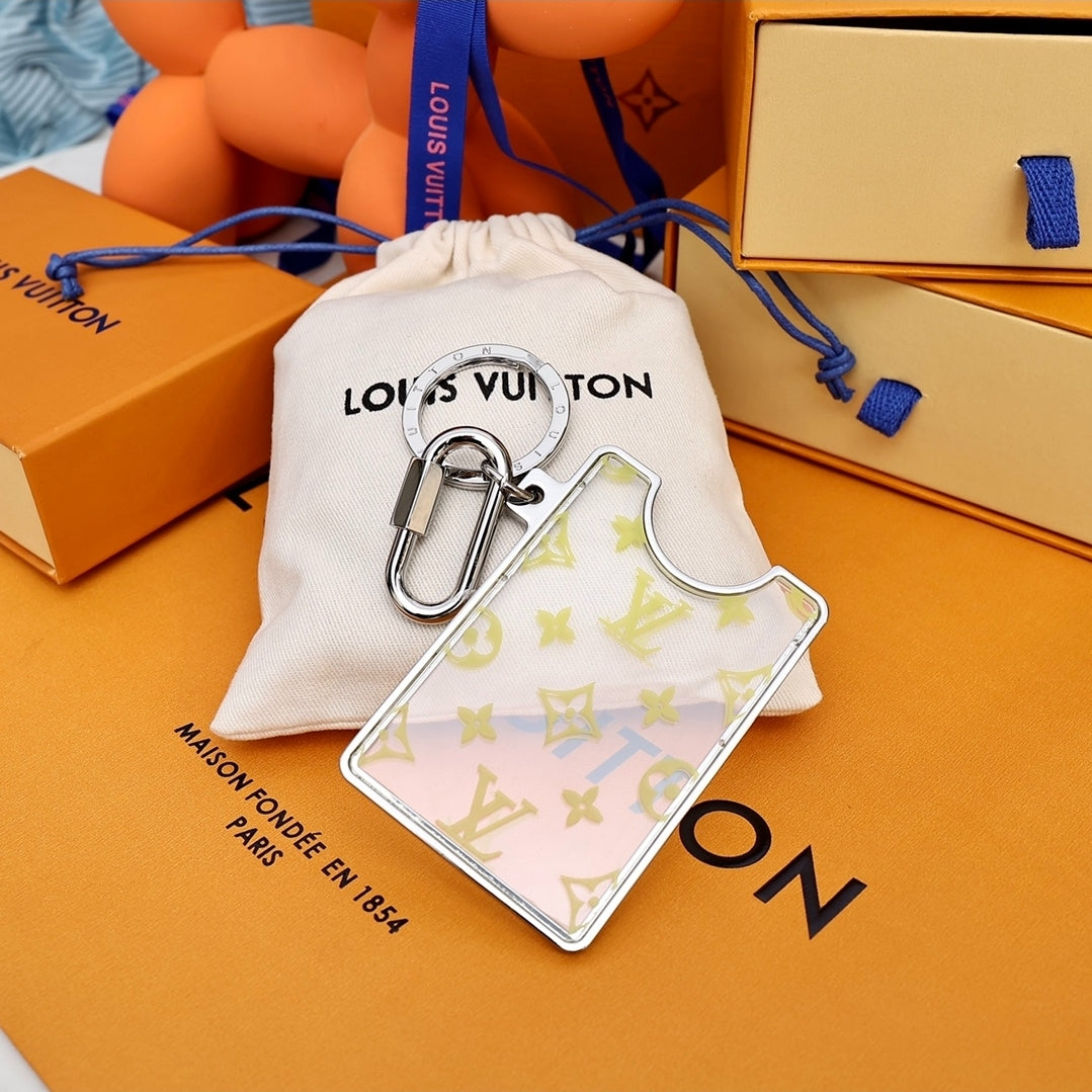 Chaveiro Louis Vuitton - Porta-cartões LV Prism ID Amarelo